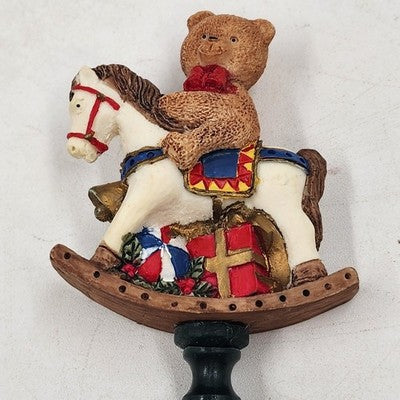 Lamp Shade Finial Polystone Teddy Bear Ornamental Gifts Rocking Horse