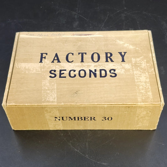 Vintage Factory Seconds Number 30 cardboard cigar box with hinged lid