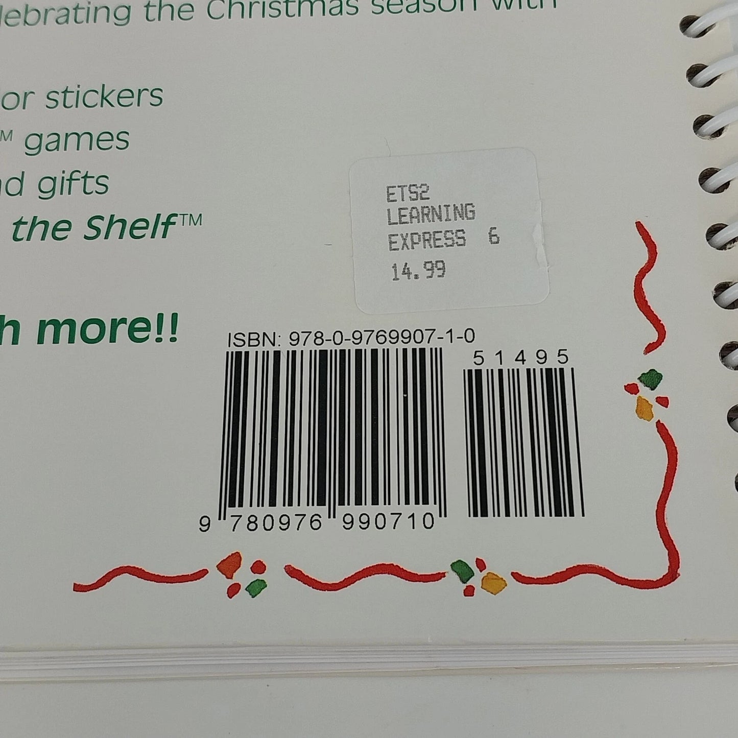 The Elf on the Shelf Christmas Activity Book By Carol & Chanda Spiral Hardcover