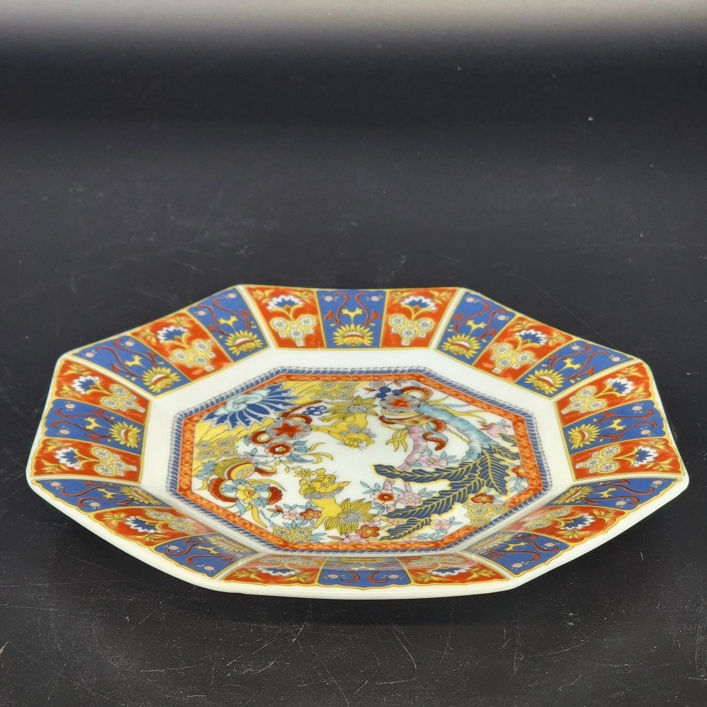 Lenwile Ardalt Chinoiserie Medallion Bread Plate 7452 Octagonal Japan 7.25" Vtg