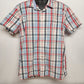 Tommy Hilfiger Men's Classic Fit Short Sleeve Cotton Plaid Shirt Size XL