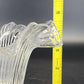 Holophane Ribbed Clear Glass Lamp Shade Ruffled Top 2.5" Fitter Vintage
