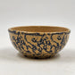 RRP Yellow Ware Dough Bowl Serving Farmhouse Blue Sponge Stoneware 5.5"