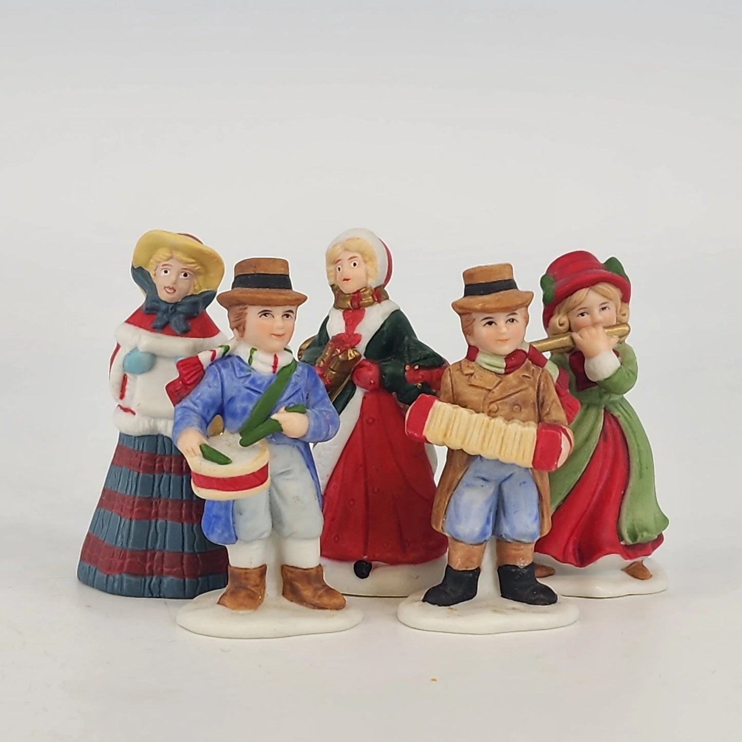 Homco Christmas Carolers Figurines Set of 5 Musicians Sri Lanka 2.5" Ceramic Vtg
