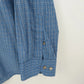 Van Heusen Traveler Plaid Button-Up Shirt Blue Men's XL 17–17.5 Long Sleeve