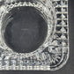 Crystal D'Argues French Candle Holder Faceted Square 4" Marked France EUC