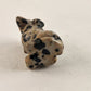 Dog Natural Gemstone Dalmatian Jasper Crystal Carved Animal Figurine 1" Tall