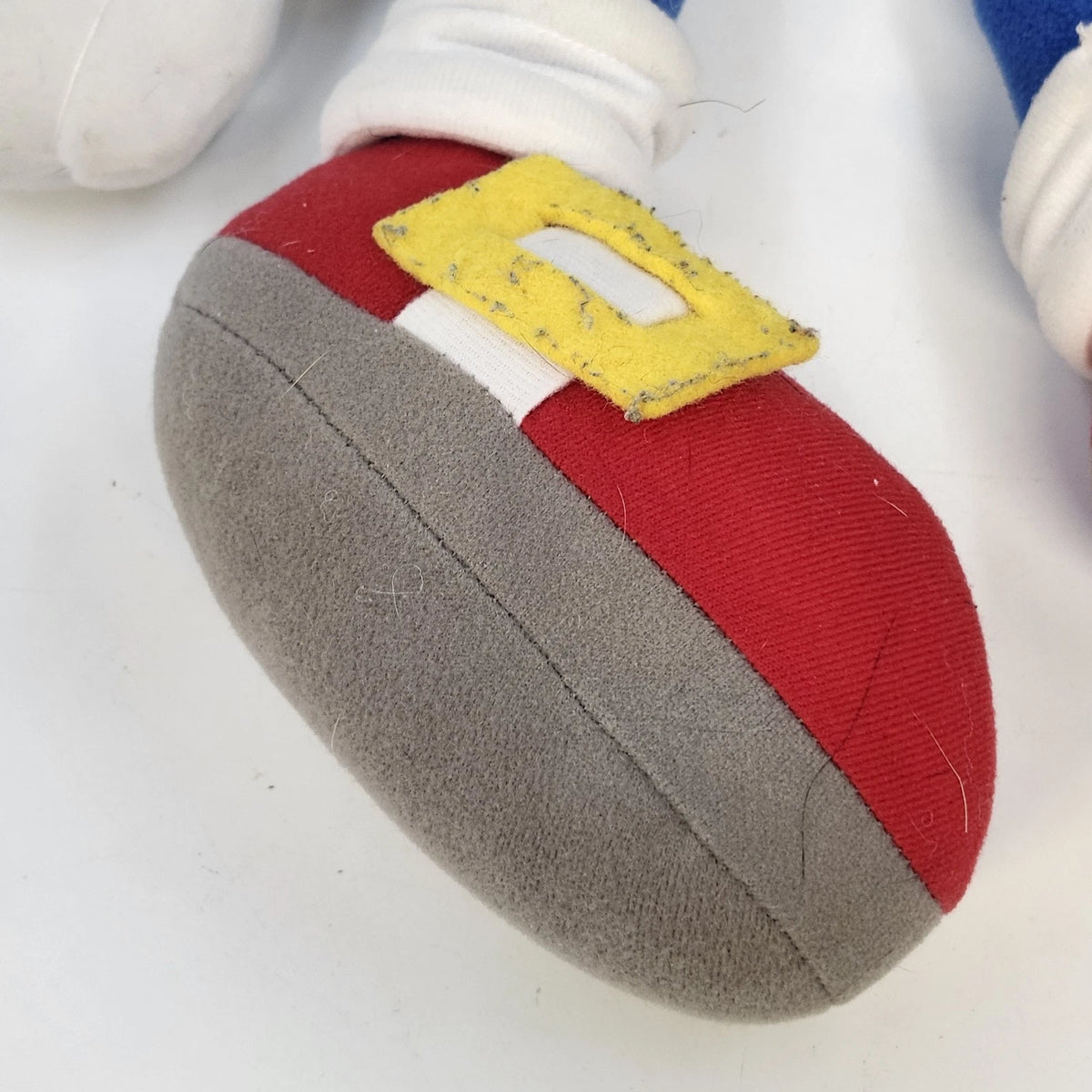 Sonic the Hedgehog Large Blue Plush Gold Arms Belly Stuffed Toy AS IS Repair