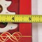Jolly Jingle Christmas Ornament by Lenox Porcelain Gold Trim 5"x6.25" w Box 2010
