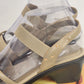Montego Bay Club Marian Wedge Sandals Womens 7.5 Taupe Slip On