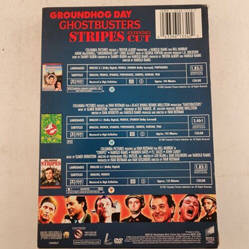 Bill Murray Groundhog Day Ghostbusters Stripes 3 DVD Extended Cut Set