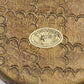 Set of 3 Italian Toleware Coasters Gold Burnt Umber Pale Blue Handcrafted Italy 3.5"