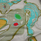 Kenneth Jay Lane Signed Unicorn Silk Scarf 31" Square Green Blue Jewel Japan