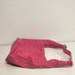 Pink Leather Hobo Bag Studded Hand Shoulder Purse Silver Studs Slouchy 12" Vtg