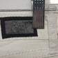 Earl Jean White Rhinestone Straight Leg Cuffed Denim Jeans 10