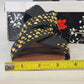 Anna CUTSY-4 Studded Sandals Womens Size 8 Black Gold NWT
