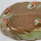 Frankoma Pottery Prairie Green Leaf Dish 225 Footed Serving Tray Oklahoma Clay