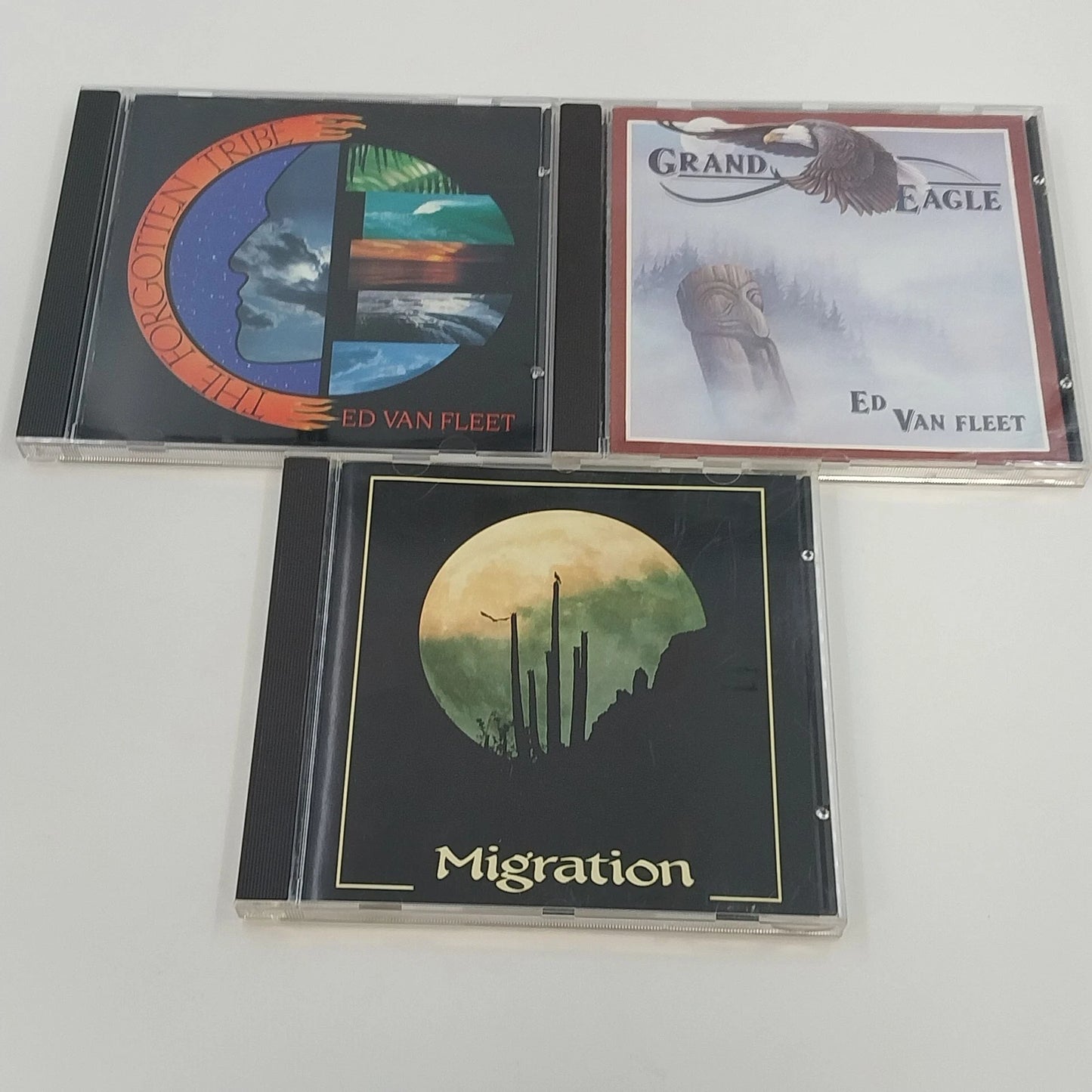 Ed Van Fleet 3 CD Lot Migration Grand Eagle Forgotten Tribe New Age Ambient Vtg