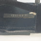 Forever 21 Black Jelly Strappy Flats Sandals Womens Size 8 Triple Buckle Ankle