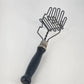 Double Wire Potato Masher Double Spring Action Black Wood Handle Farmhouse Tool