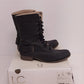 Lauren Conrad Reese Black Faux Fur Combat Boots Womens Size 8