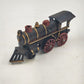 Locomotive Black Train 7.5"x3" Steam Engine 50 Red Wheels Cast Iron Collectible