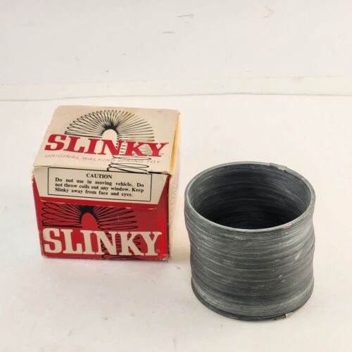 SLINKY in Original Box No 100 The Name's James 1960's Walking Spring Toy Vintage