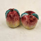 Apple & Pear Salt and Pepper Shakers Set Figural Ceramic Homemade Kitchen Decor