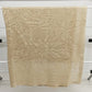 Gold Beige Lace Fabric Tablecloth Cover with Palm Tree Design Motif 34" Square