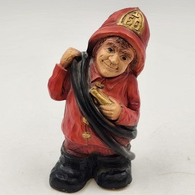 Orzeck Fire Fighter Figurine 7" Tall All American Fireman Ware MA Vintage 1982