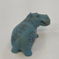Berlin Design Blue Hippopotamus Pottery Figurine Egyptian Art William Hippo 4"