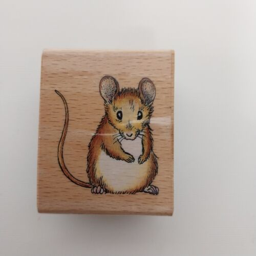 Lot of 4 Animal Rubber Stamps Lion King Beatrix Potter Mice Wood Mounted