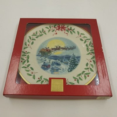 Lenox Christmas Plate 2002 Santa's Ride Annual Holiday Collector Mint In Box