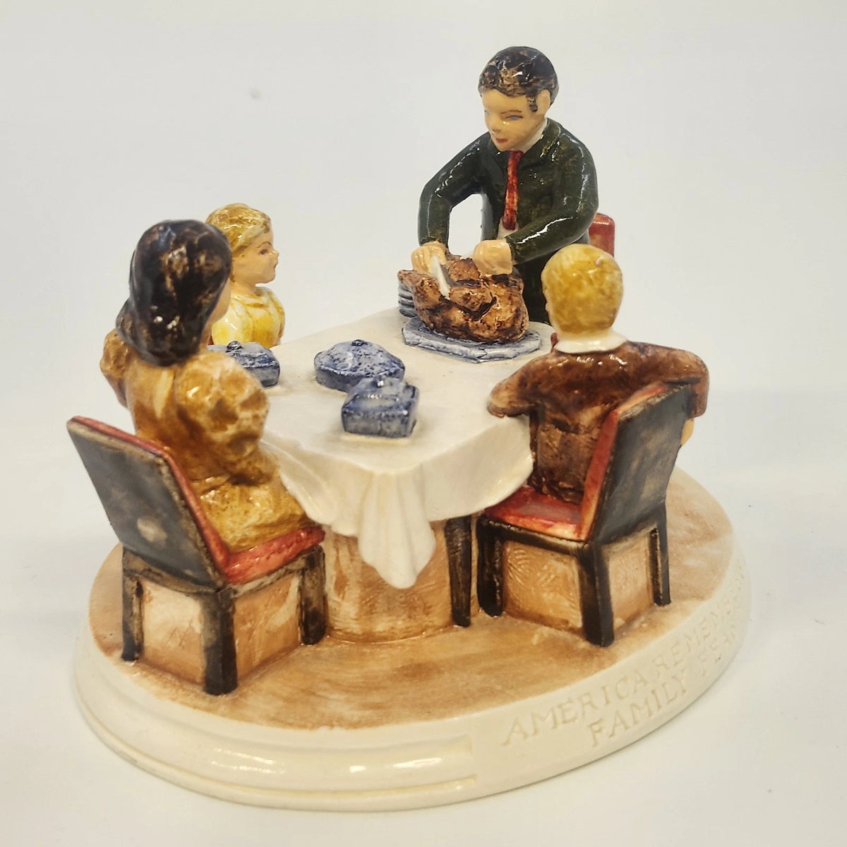 Sebastian Miniatures SML-405 America Remembers Family Feast Figurine 1982 Vtg