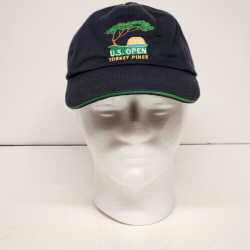 US OPEN 2008 Torrey Pines Golf Hat Navy Blue Low Profile Cap Hook and Loop Adj