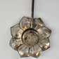 Metal Sunflower Salt & Pepper Shakers Set Flat Lay Twist Bottom Floral Tarnish