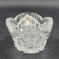 Imperial Glass Nucut Lead Crystal Oval Serving Bowl Sawtooth Edge 6.5" Vtg 50s