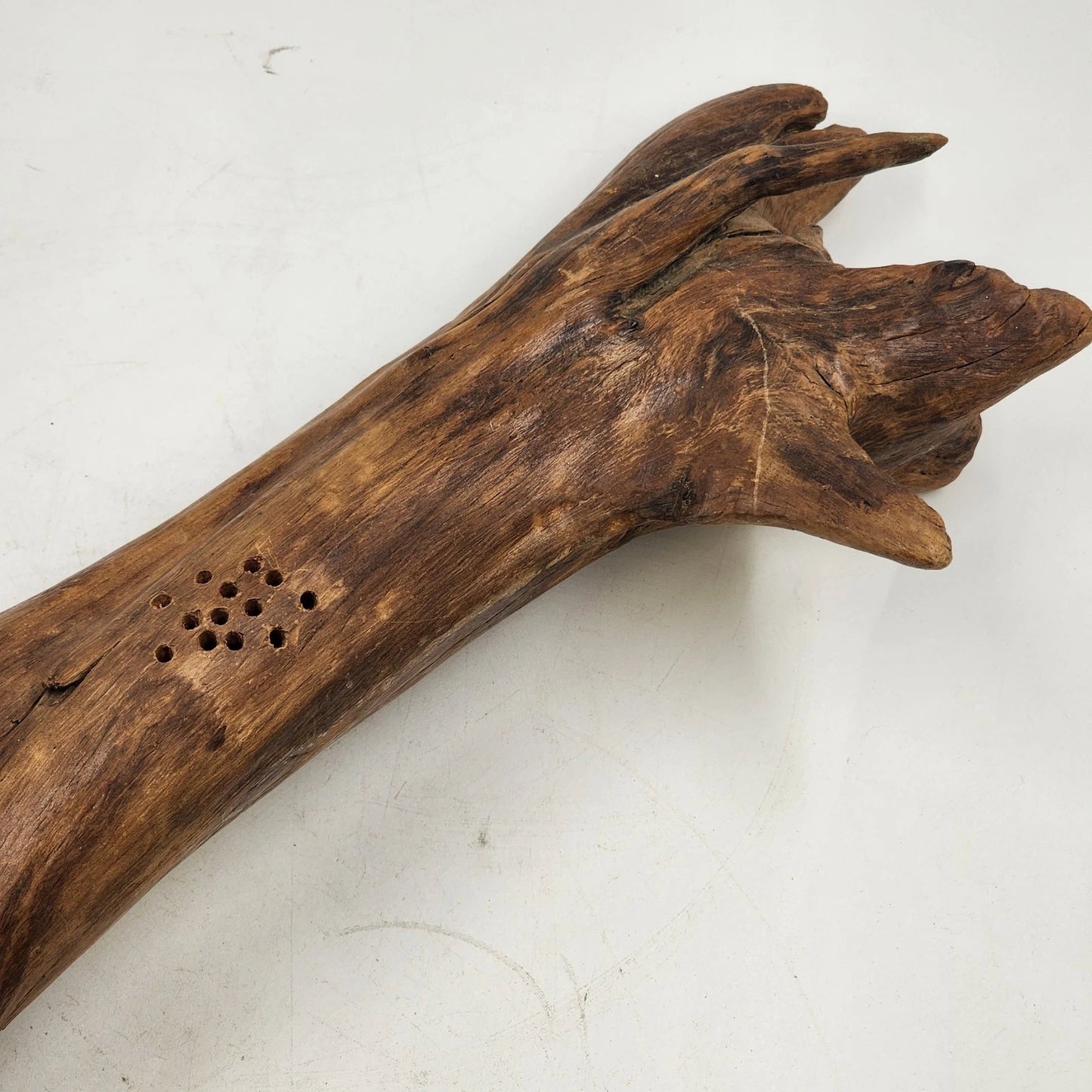 Decorative Driftwood Art Sculpture 21"x3" Natural Twisted Brown Wood Home Decor