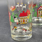 Set Of 4 Hi-Ball Glasses 11oz 5.5" by The Joy Of Christmas Carlton Glass USA NOS