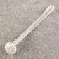 Glass Open Salt Server Bowl Diamond Pattern Plastic Serving Spoon Vintage Japan