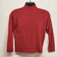 Henri Bendel Red Turtleneck Sweater S 100% Merino Wool Made in Italy Warm Soft