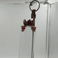 Red Cast Iron Rabbit Votive Candle Holders Chimney Wall Sconces 23" Vintage