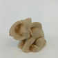Hecho En Mexico Alabaster Elephant Figurine Stone Carving 2" Gray