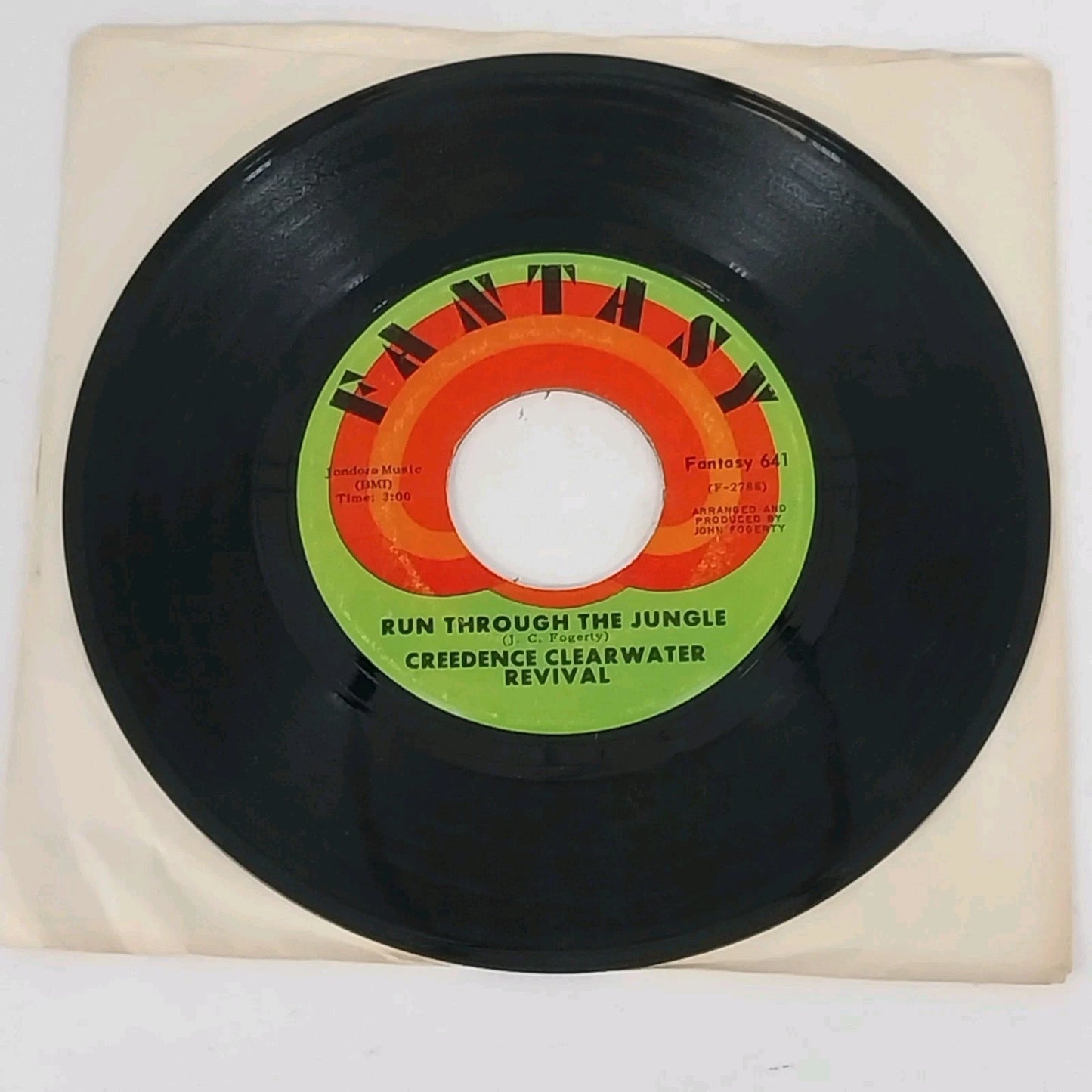 CCR Run Through The Jungle 45 RPM Vinyl Up Around The Bend