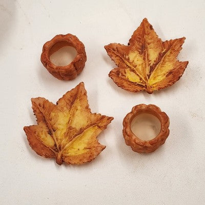 Popular Imports TS253 Mini Tea Set 8pc Thanksgiving Resin Decor