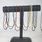 6-Strand Seed Bead Necklace 34" Multi-Media Glass Stone Metal Boho No Clasp Vtg