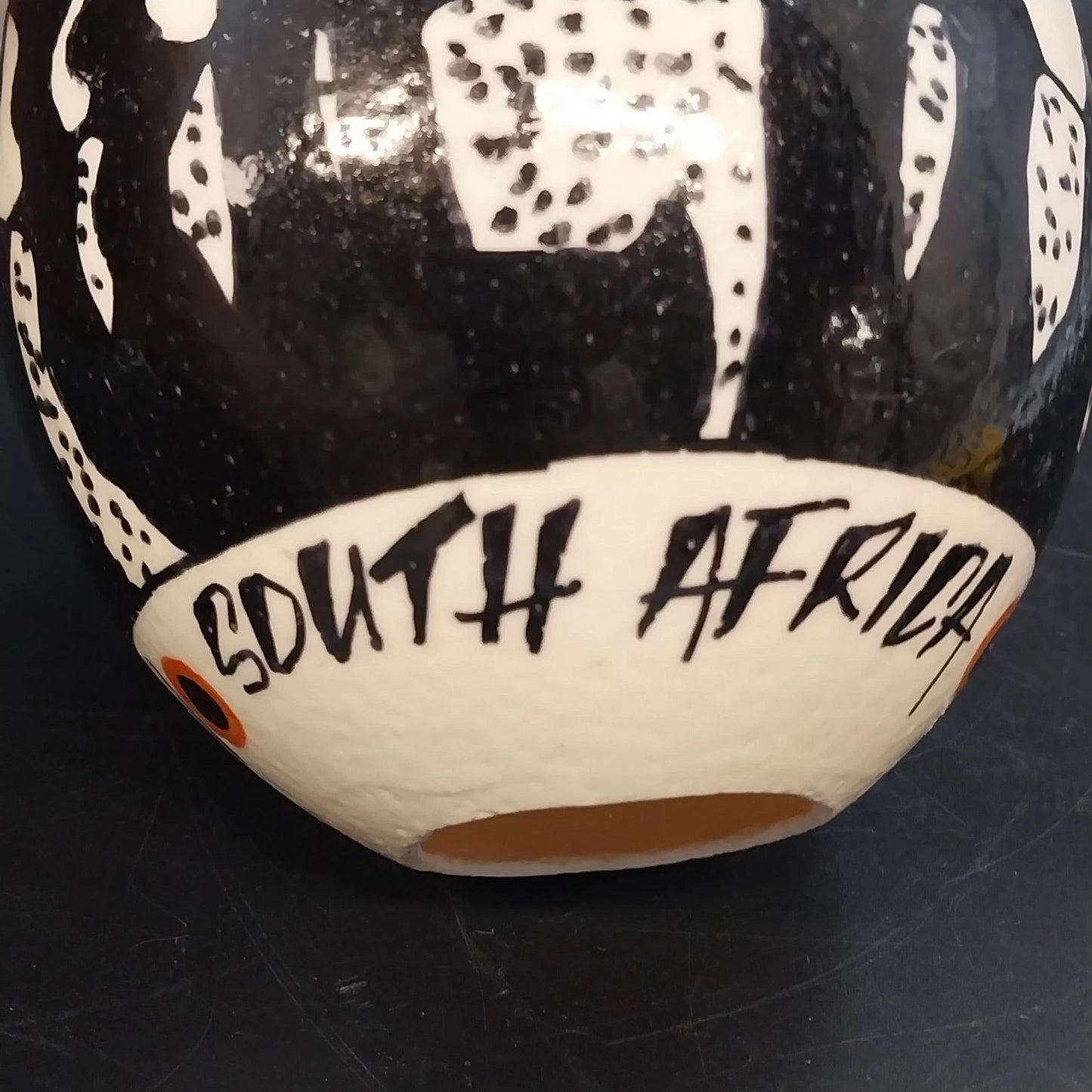 Hand Painted Ostrich Egg Art Cape Town South Africa Safari Wildlife Decor 5.5"