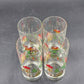 Set Of 4 Hi-Ball Glasses 11oz 5.5" by The Joy Of Christmas Carlton Glass USA NOS
