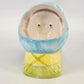 Vintage Nancy Pew Little Boy Planter Japan Spaghetti Hair Blue