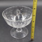 Candy Dish Etched Cut Compote Sunburst Floral Clear Glass Footed 5.25"x4.5"